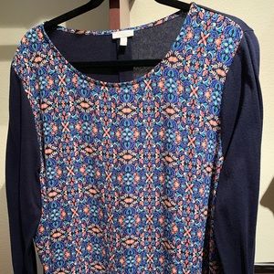 Talbots print sweater/blouse 3x